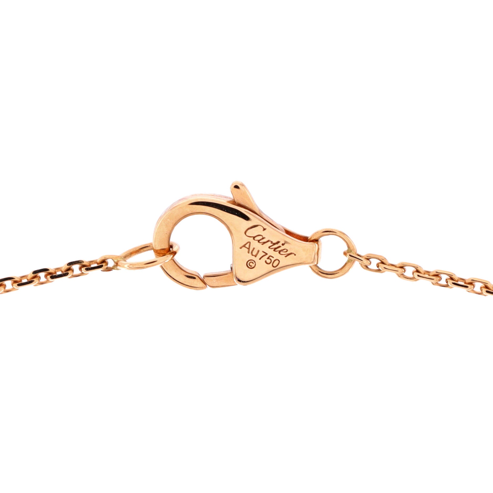 Trinity Pendant Necklace 18K Tricolor Gold with Pink Sapphire