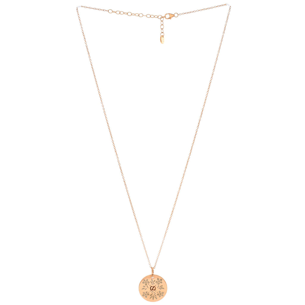 Icon Blooms Pendant Necklace 18K Rose Gold and Enamel
