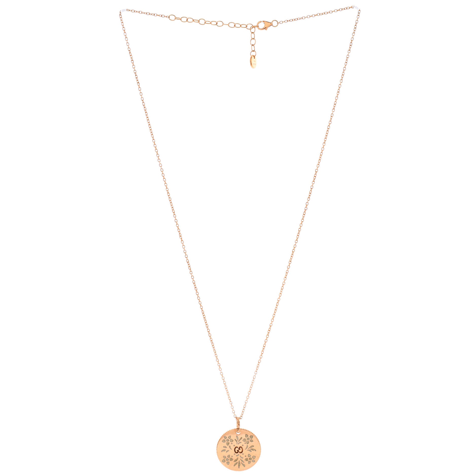 Icon Blooms Pendant Necklace 18K Rose Gold and Enamel