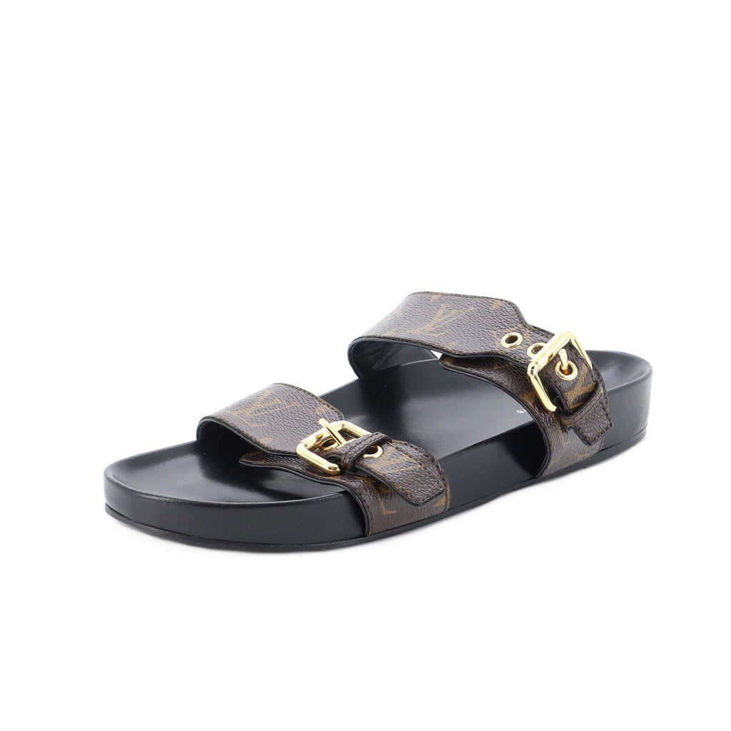 Women's Bom Dia Flat Mules Monogram Canvas