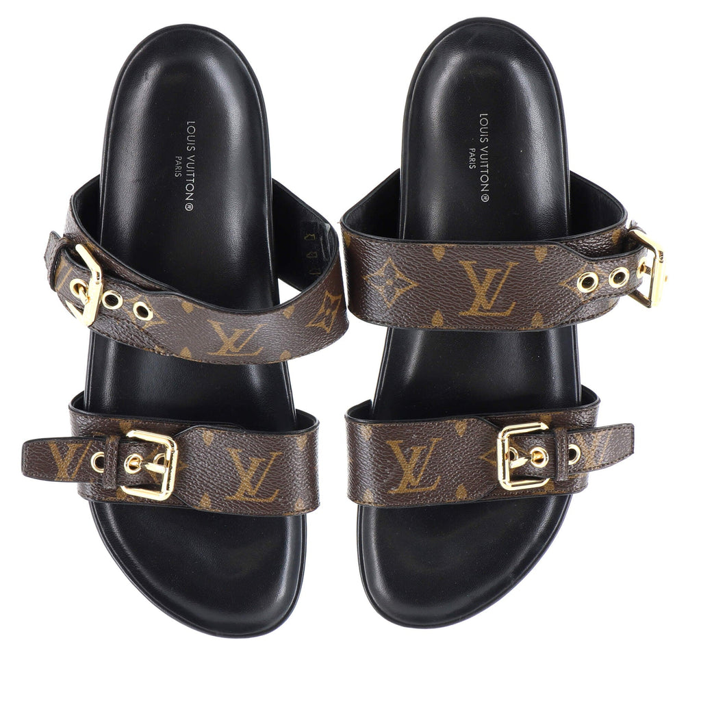 Women's Bom Dia Flat Mules Monogram Canvas