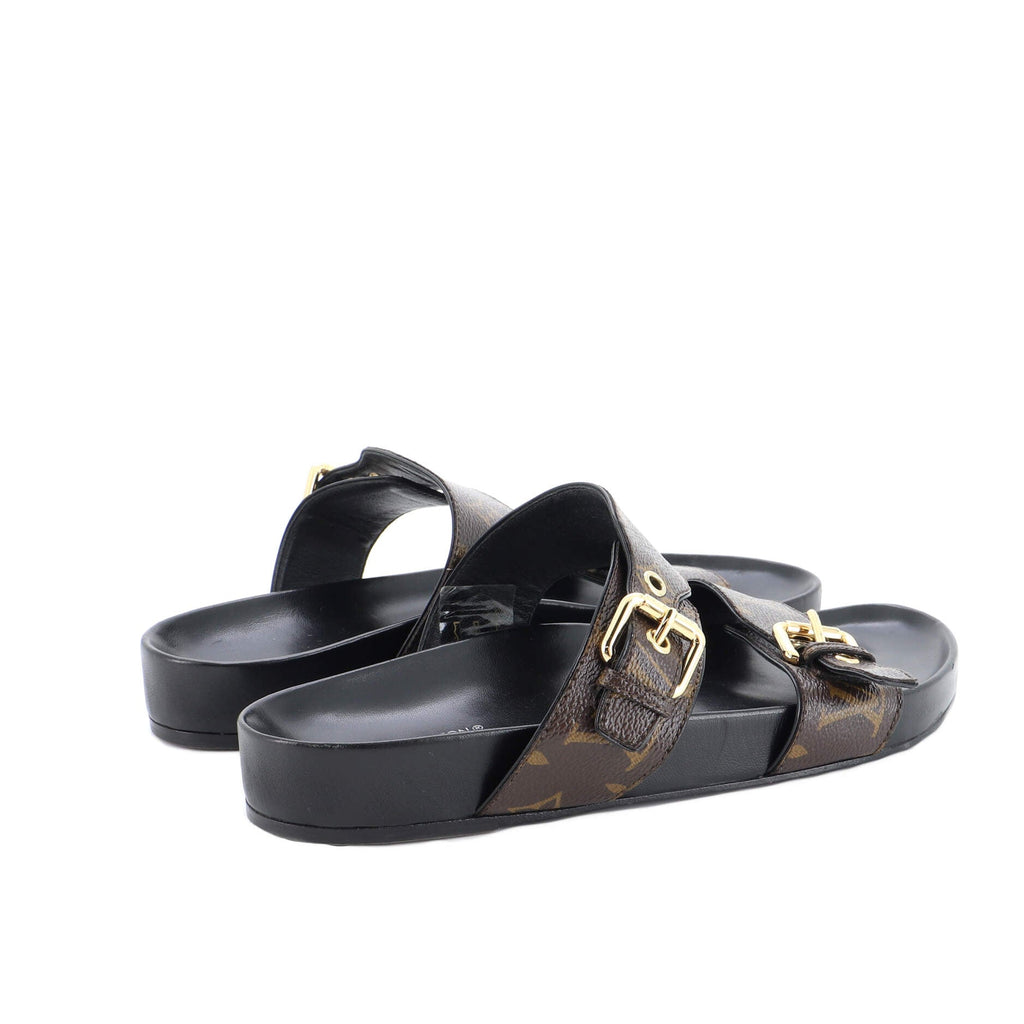 Women's Bom Dia Flat Mules Monogram Canvas