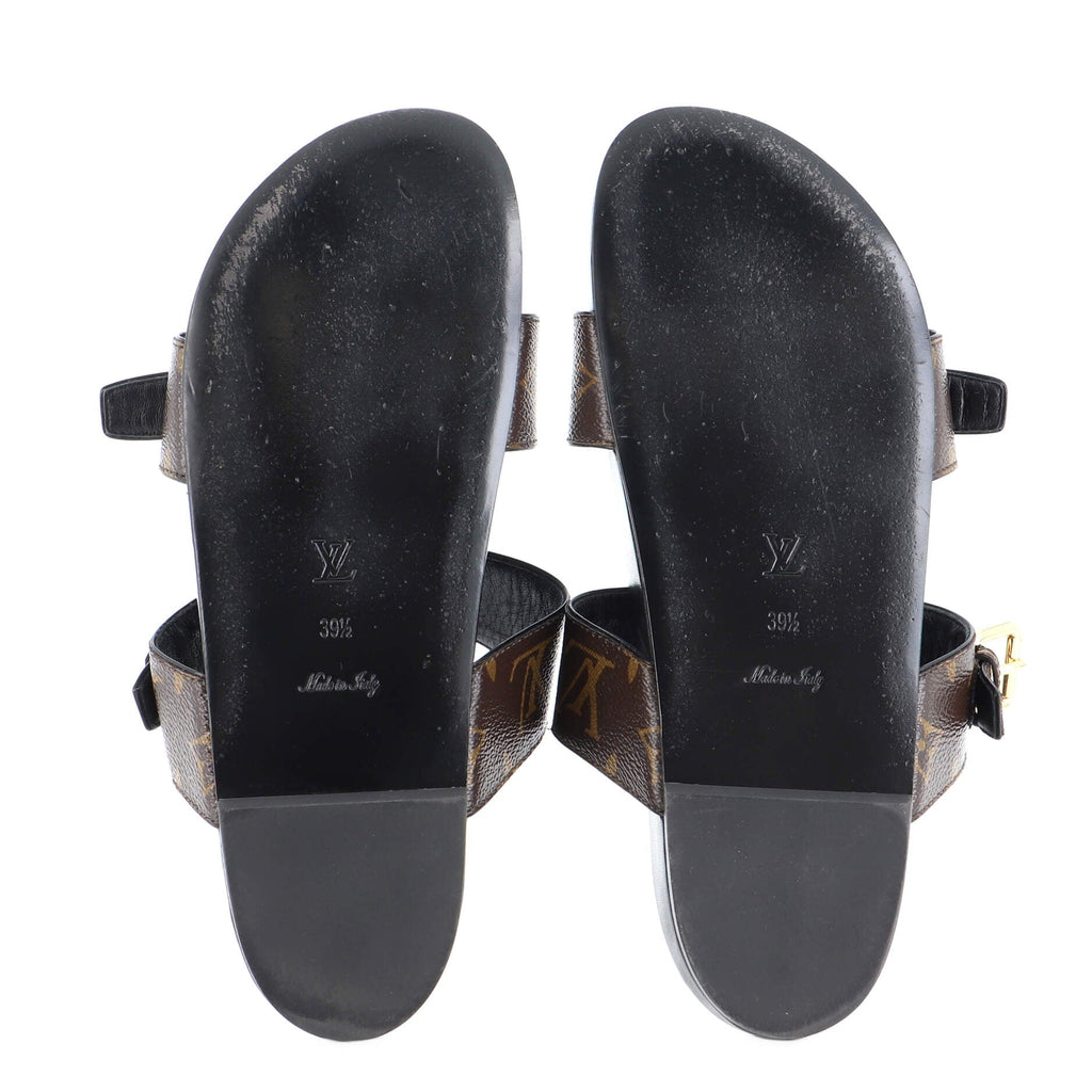 Women's Bom Dia Flat Mules Monogram Canvas