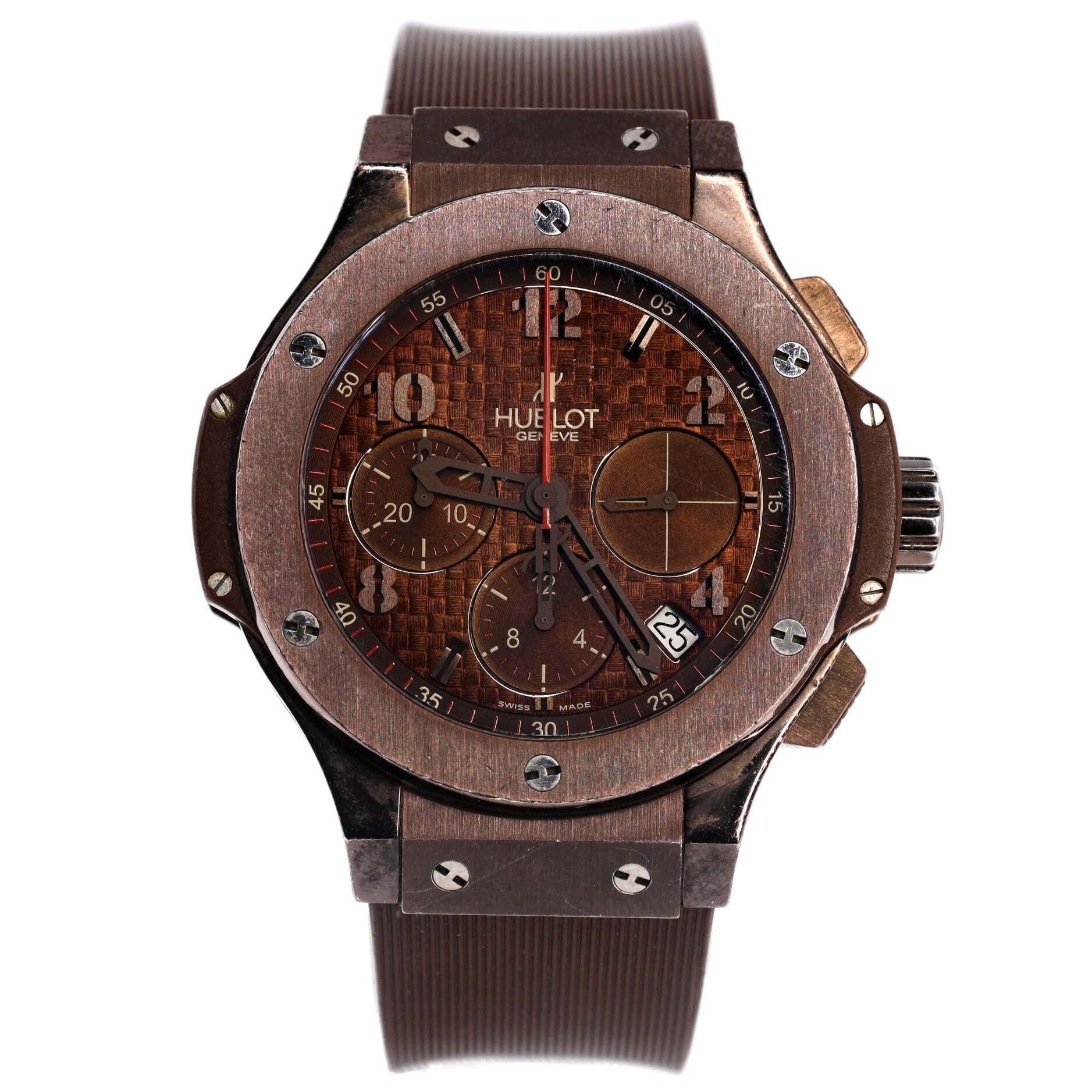 Big Bang Chocolate Chronograph Automatic Watch Stainless Steel with PVD Steel and Rubber 41