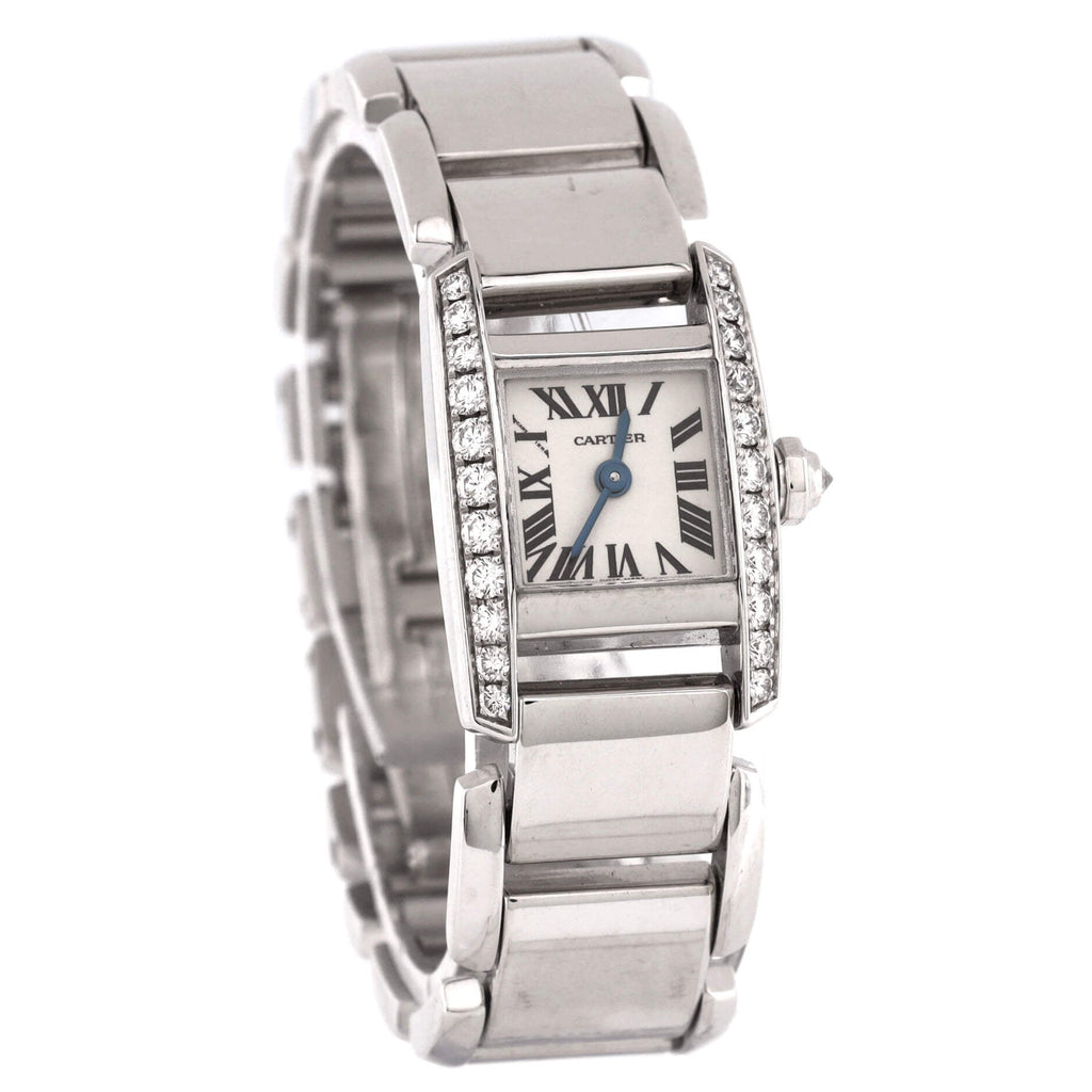 Tankissime Quartz Watch White Gold with Diamond Bezel 16