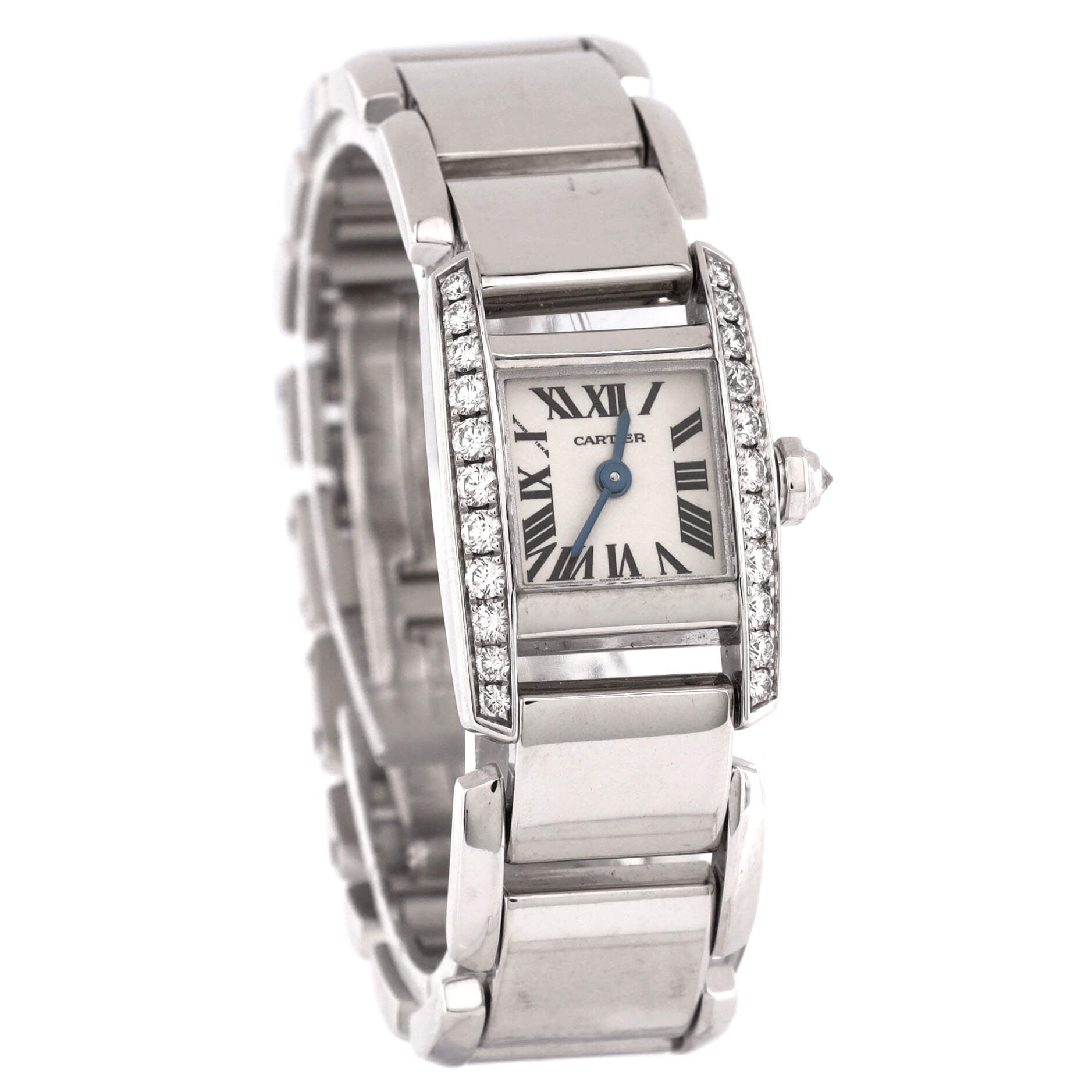 Tankissime Quartz Watch White Gold with Diamond Bezel 16