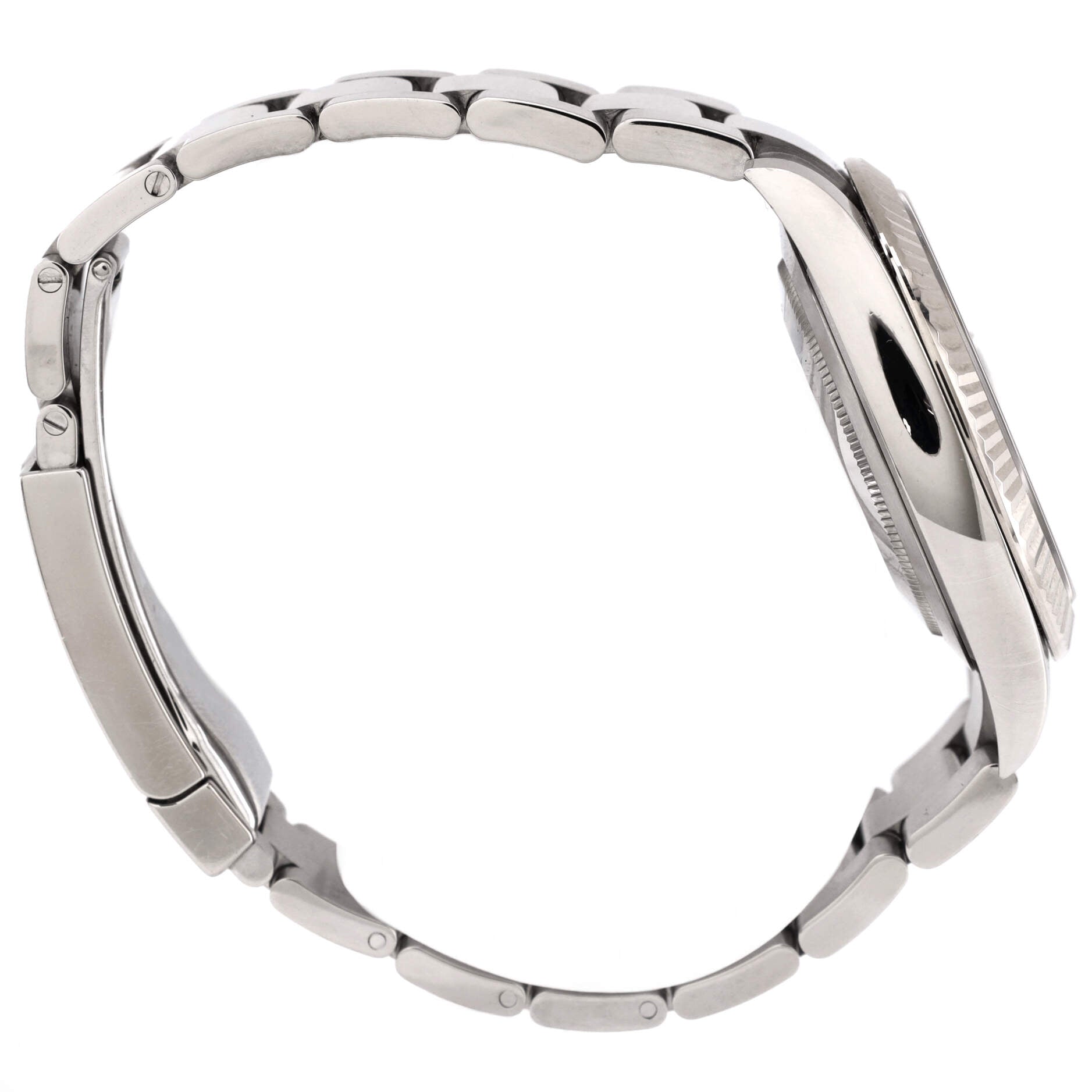 Oyster Perpetual Datejust Automatic Watch Stainless Steel and White Gold with Diamond Markers 41