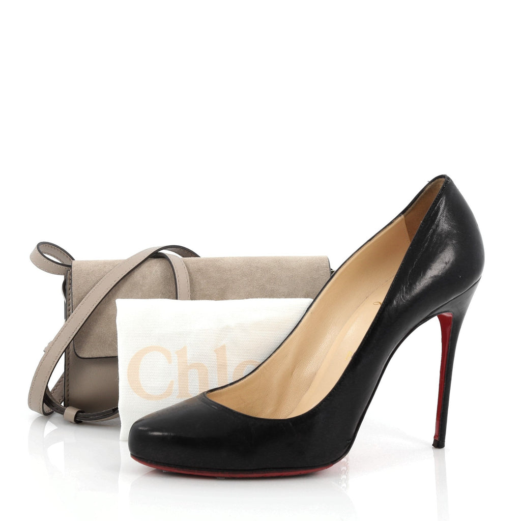 Faye Shoulder Bag Leather and Suede Mini