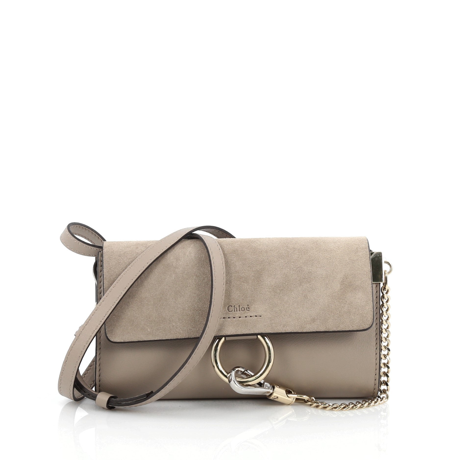 Faye Shoulder Bag Leather and Suede Mini