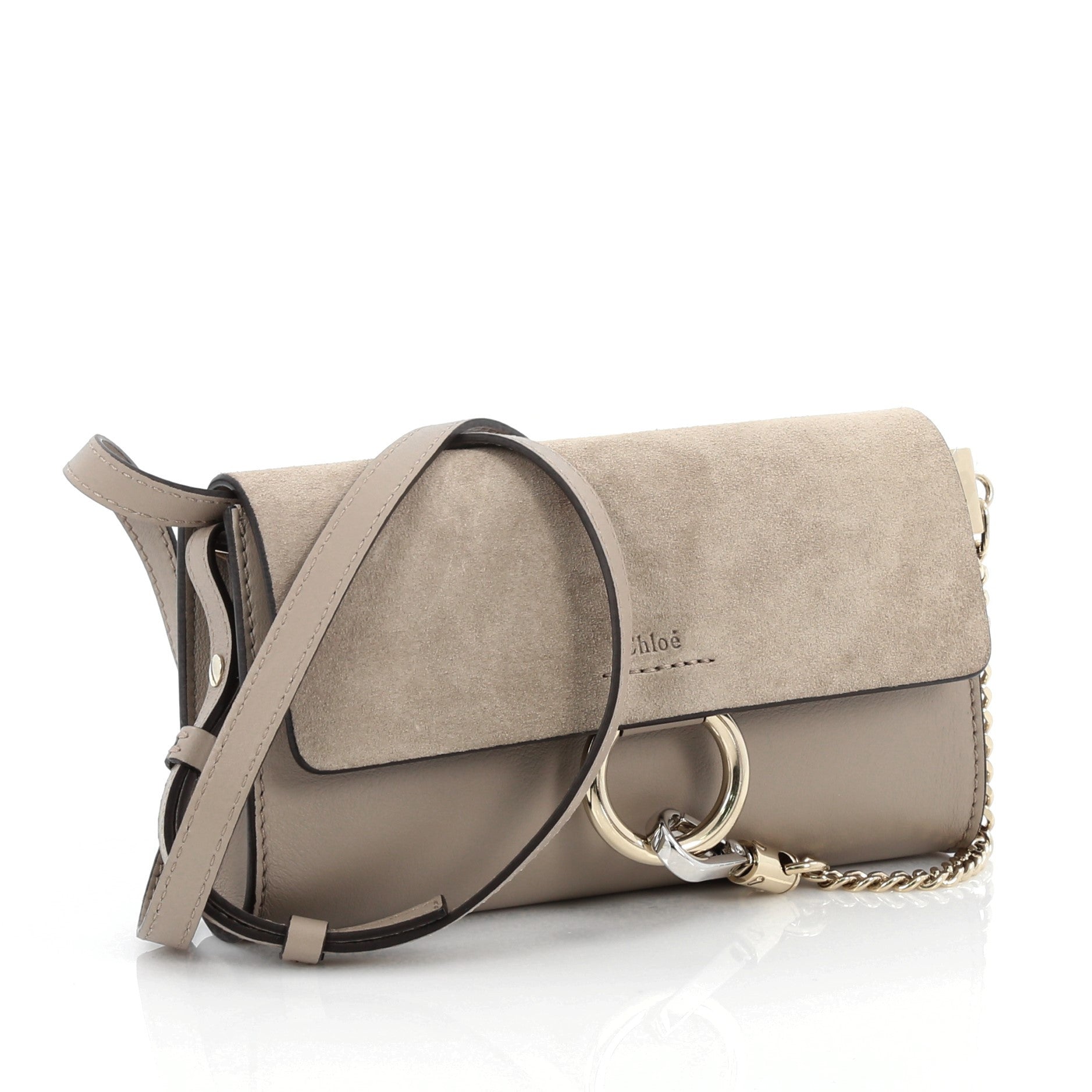 Faye Shoulder Bag Leather and Suede Mini