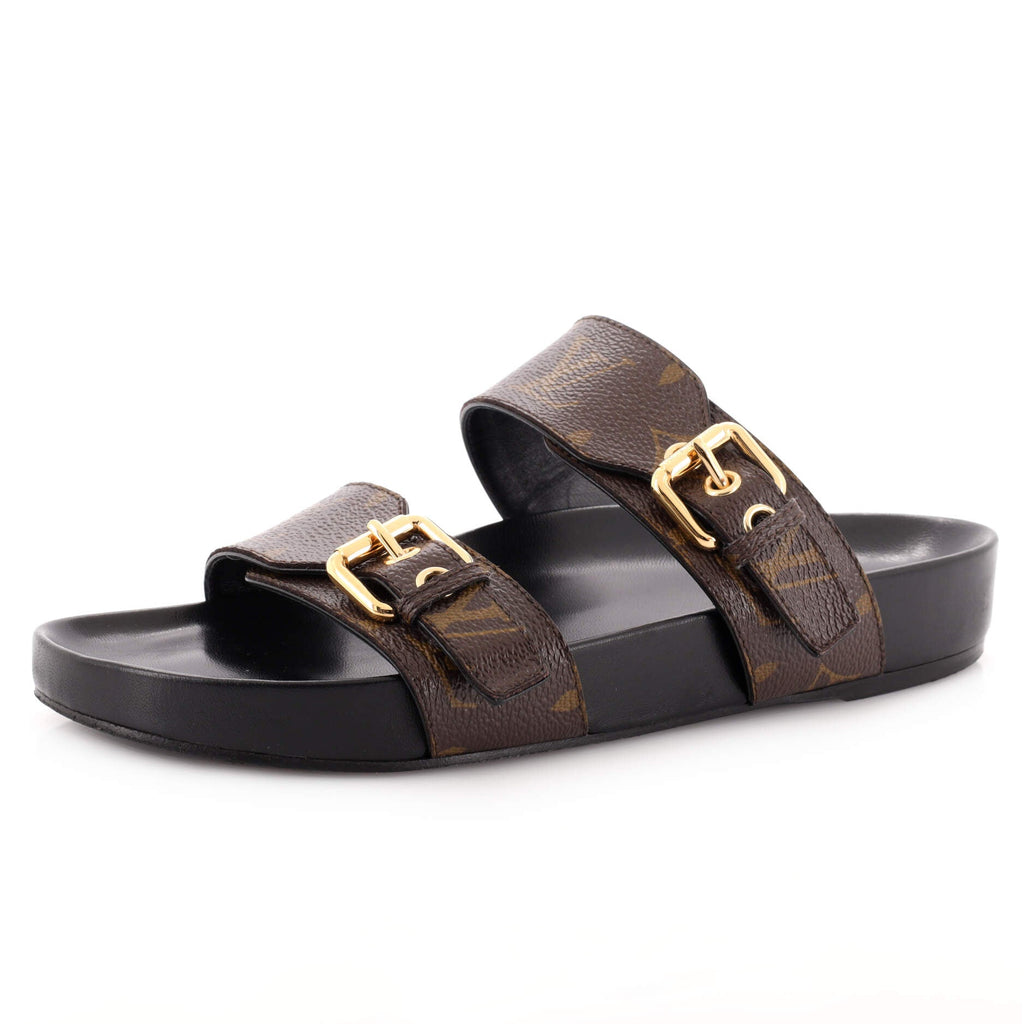 Women's Bom Dia Flat Mules Monogram Canvas