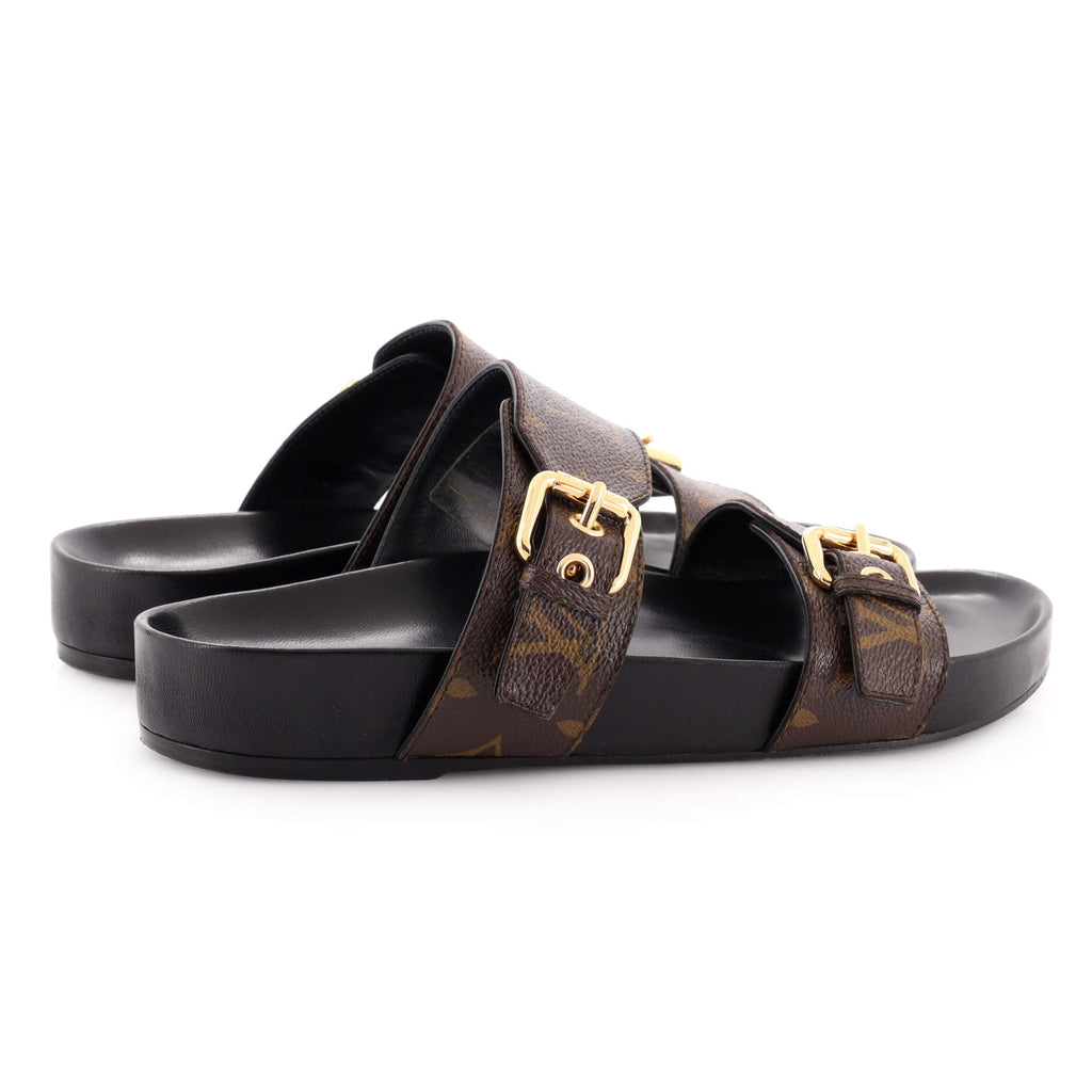 Women's Bom Dia Flat Mules Monogram Canvas