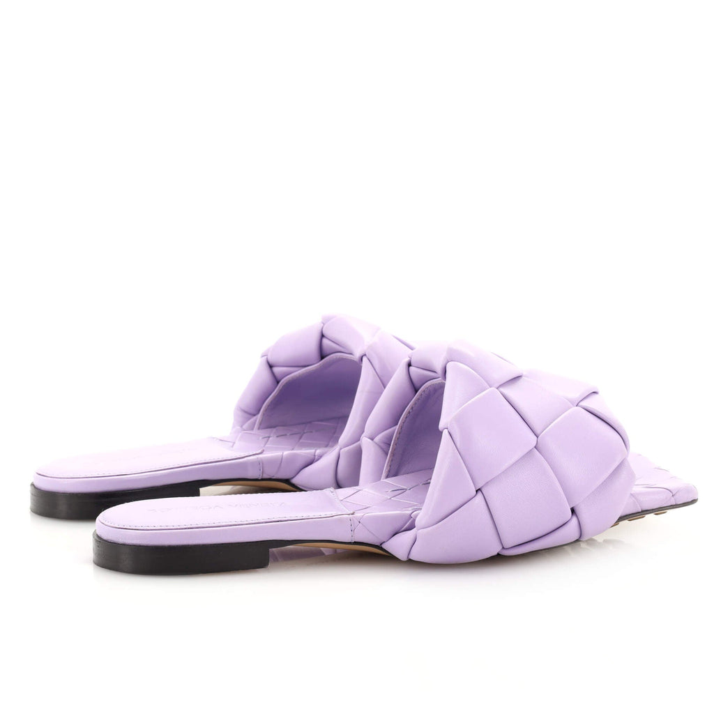 Women's Lido Flat Sandals Maxi Intrecciato Leather