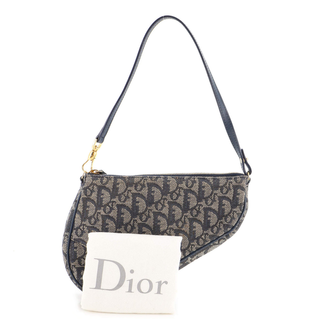 Vintage Saddle Bag Diorissimo Canvas Mini