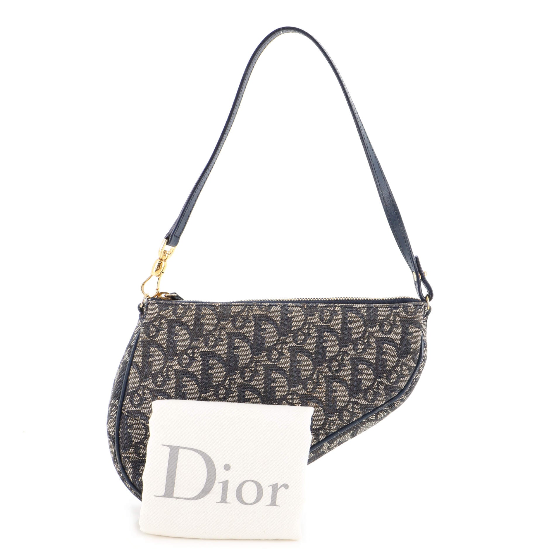 Vintage Saddle Bag Diorissimo Canvas Mini