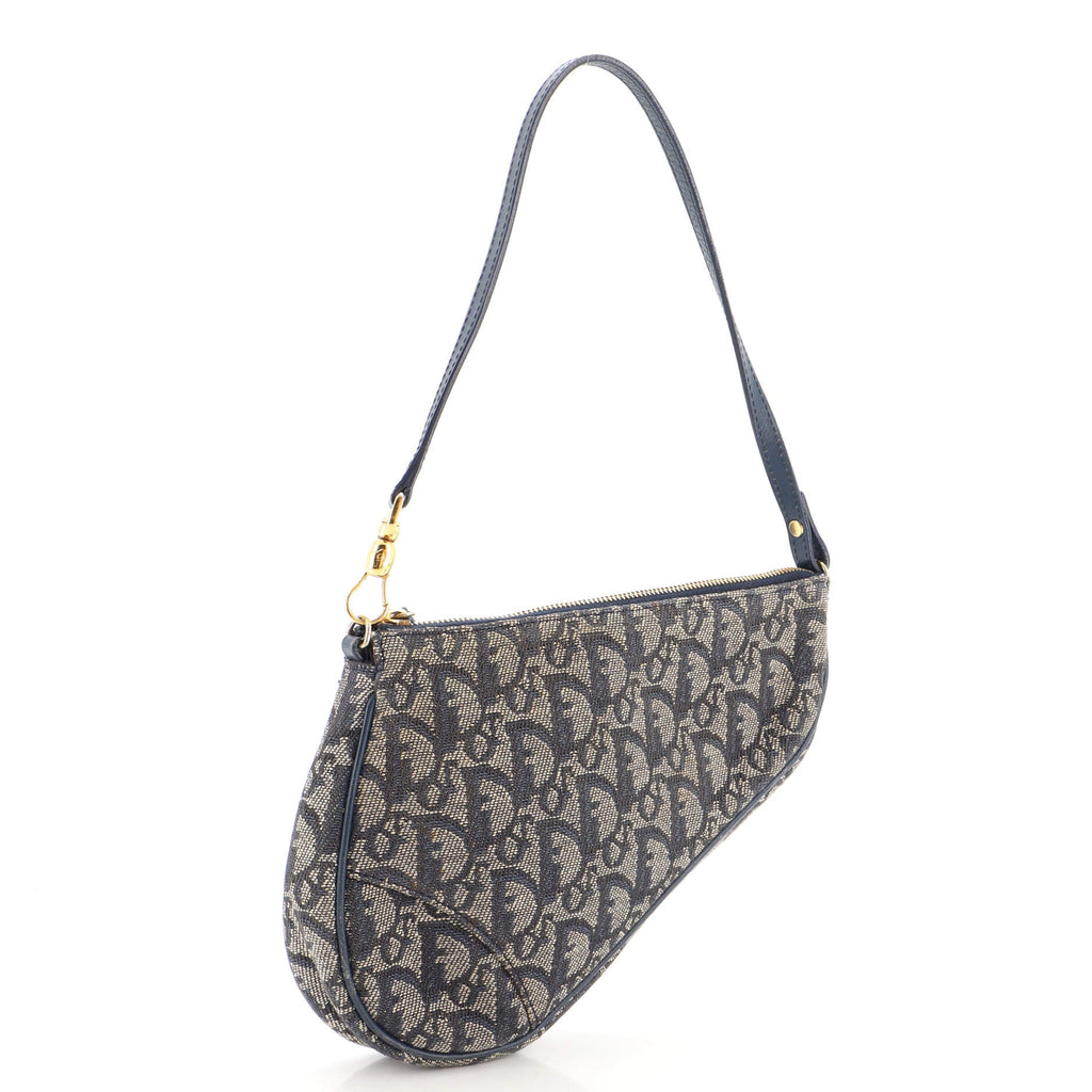 Vintage Saddle Bag Diorissimo Canvas Mini
