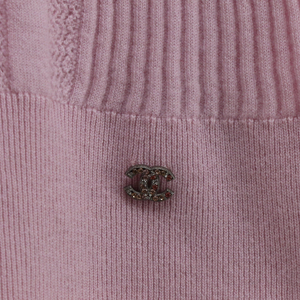 Women's CC Crewneck Pullover Sweater Embellished Cashmere Blend