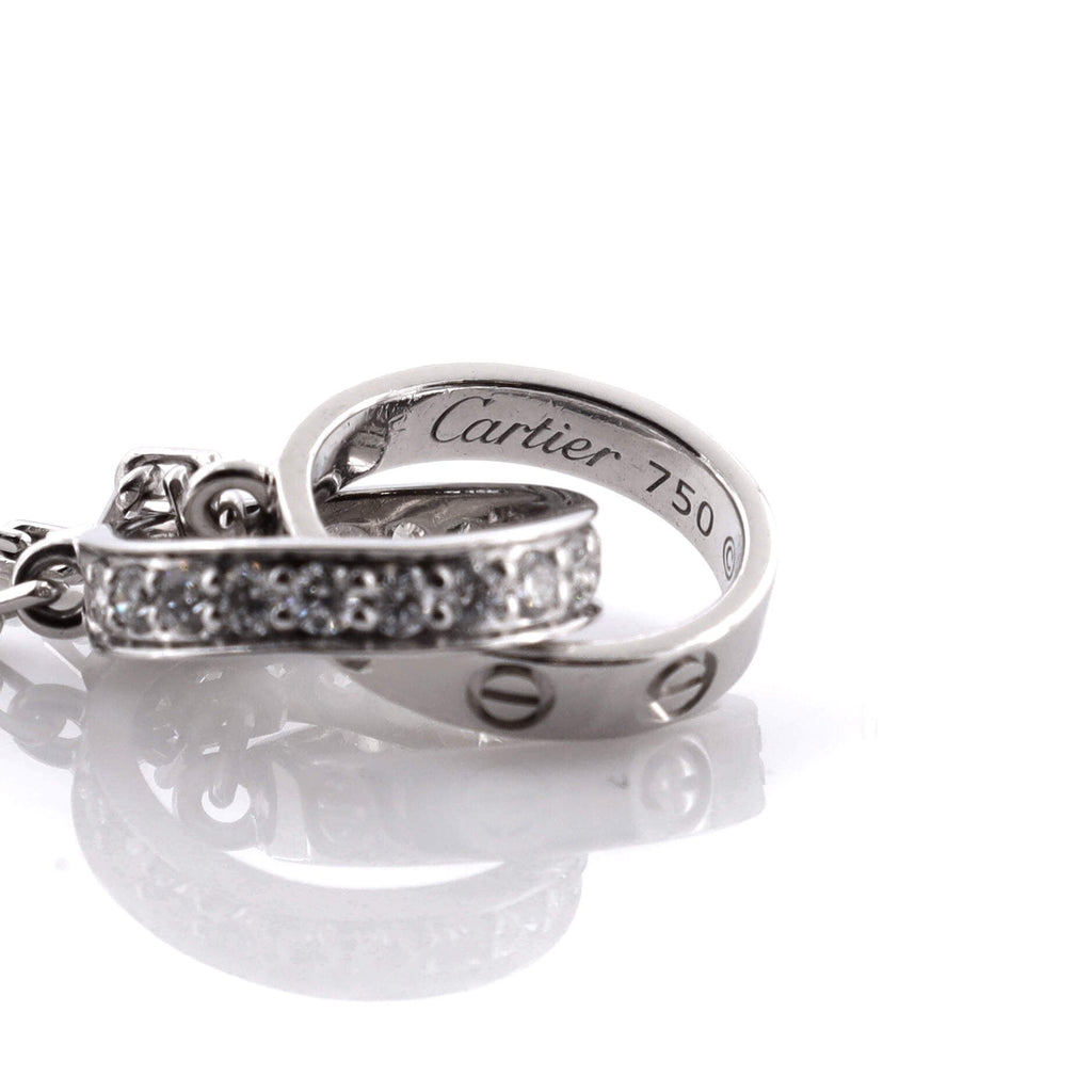Love Interlocking Necklace 18K White Gold and Diamonds
