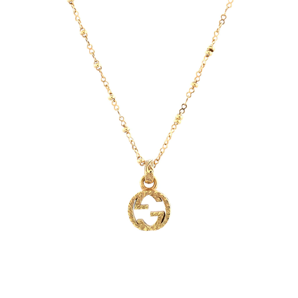 Interlocking G Pendant Necklace 18K Yellow Gold