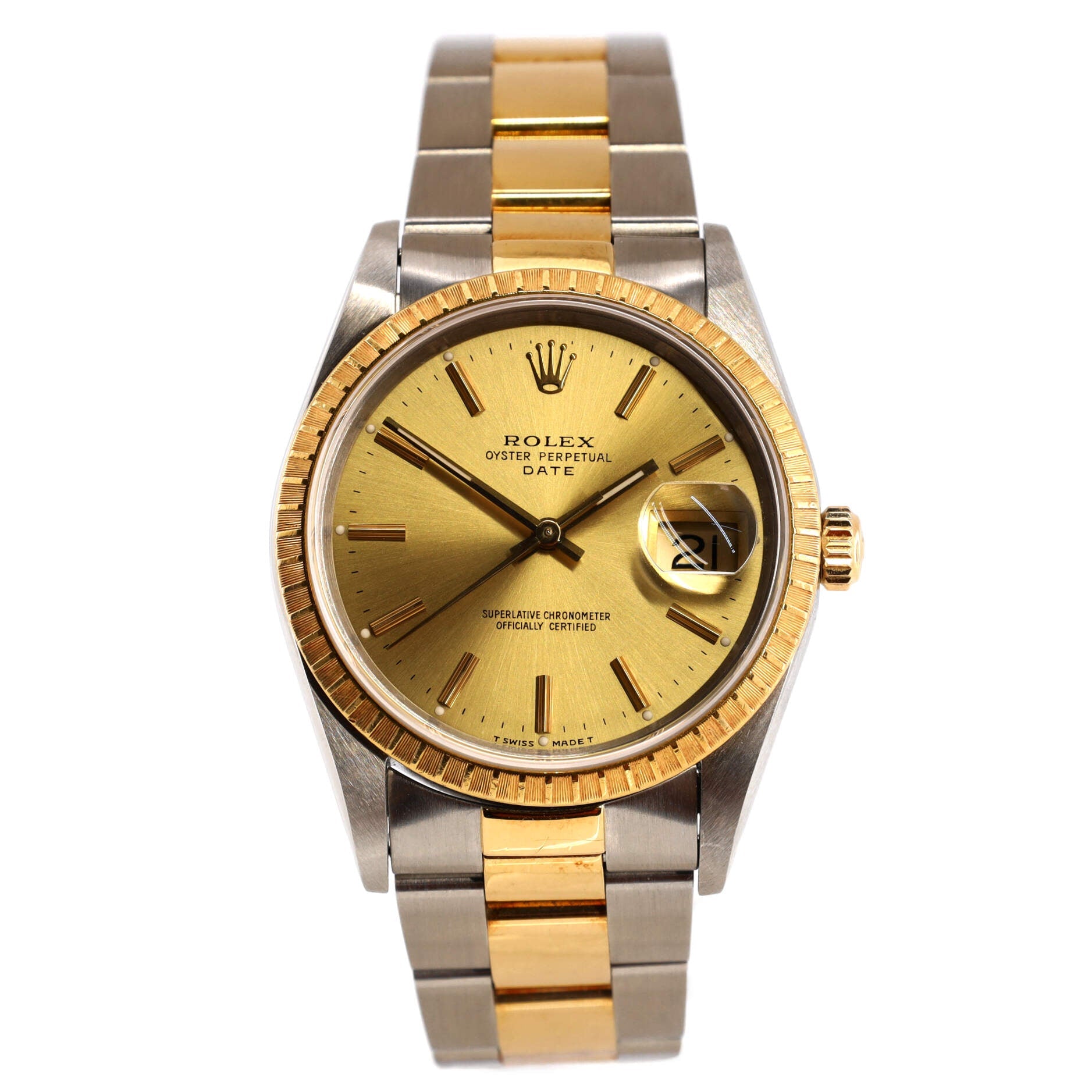 Oyster Perpetual Datejust Automatic Watch Stainless Steel and Yellow Gold 36