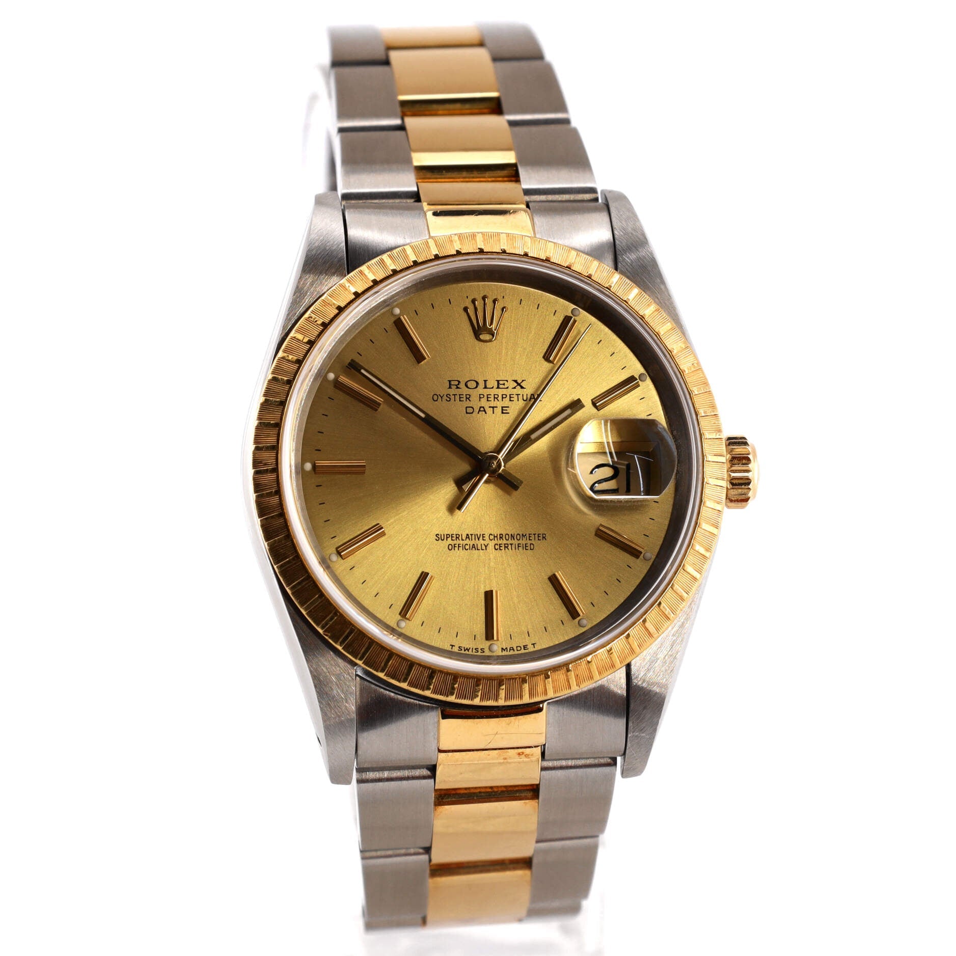 Oyster Perpetual Datejust Automatic Watch Stainless Steel and Yellow Gold 36