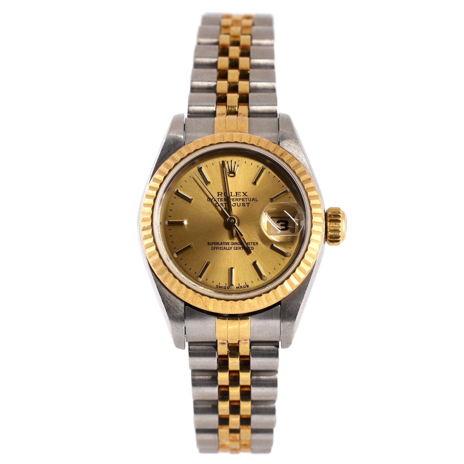 Oyster Perpetual Datejust Automatic Watch Stainless Steel and Yellow Gold 26