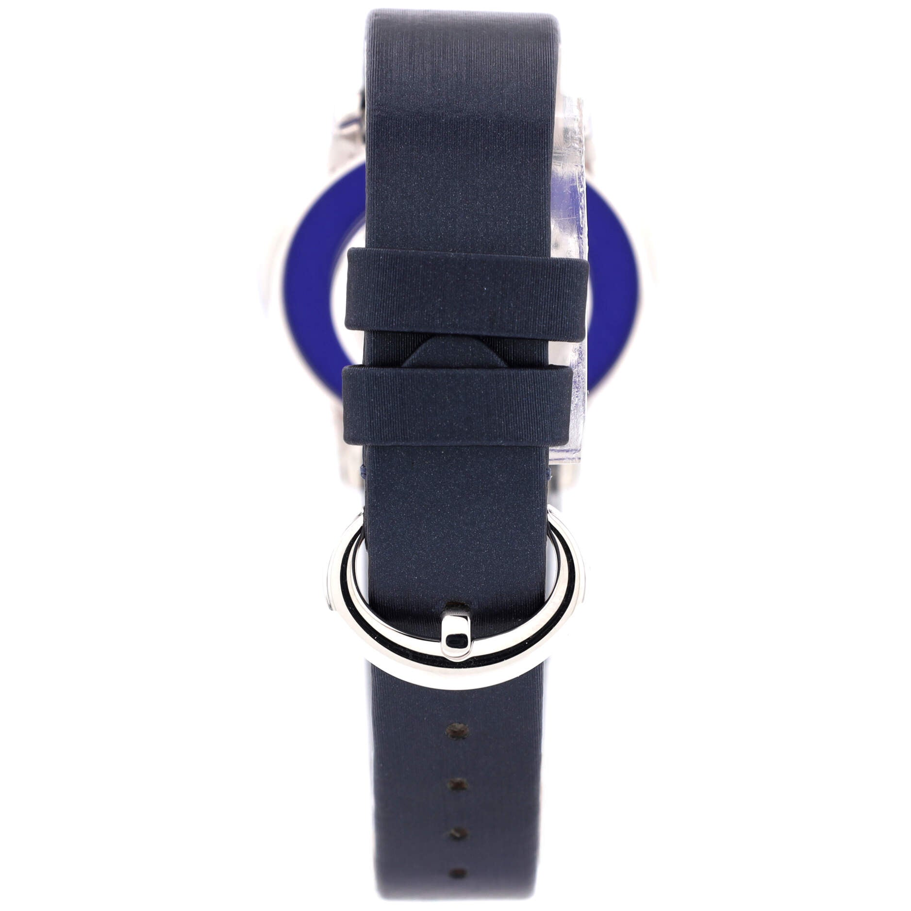 Happy Sport Icons Quartz Watch White Gold and Satin with Floating Diamonds 32