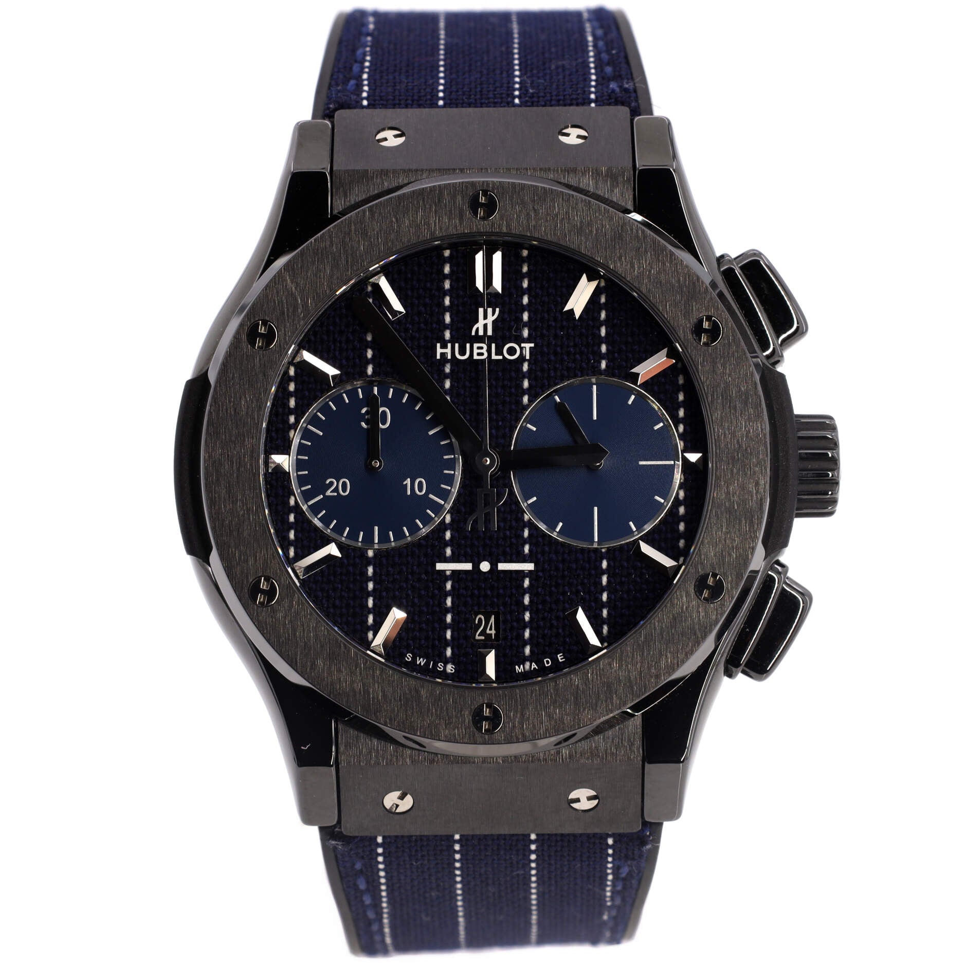 Classic Fusion Chronograph Limited Edition Italia Independent Automatic Watch Ceramic and Fabric 45