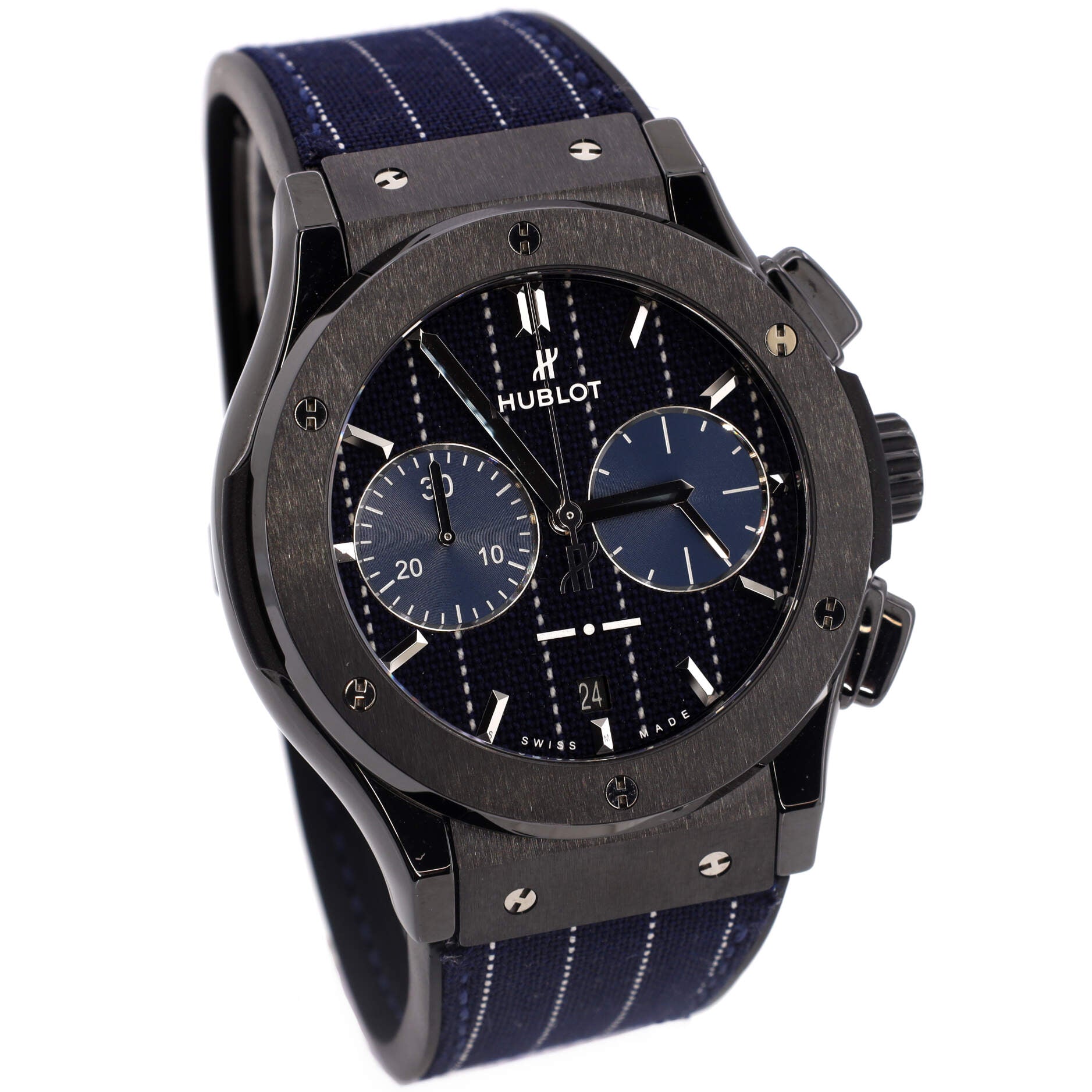 Classic Fusion Chronograph Limited Edition Italia Independent Automatic Watch Ceramic and Fabric 45