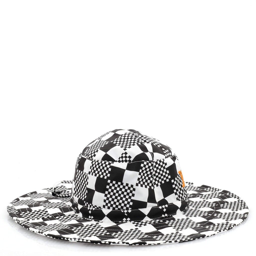 Hat and Mask Set Limited Edition Distorted Damier Polyester Blend
