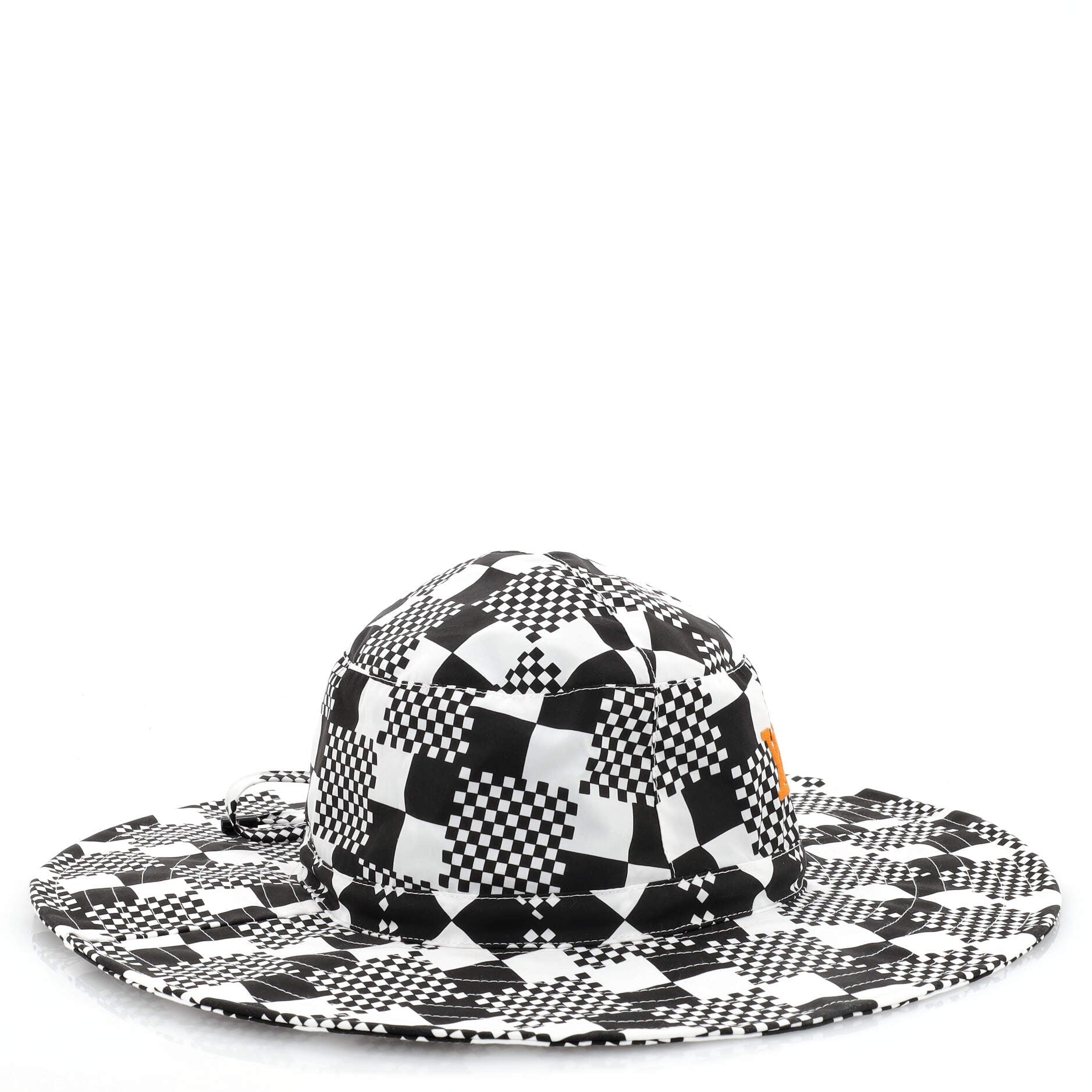 Hat and Mask Set Limited Edition Distorted Damier Polyester Blend