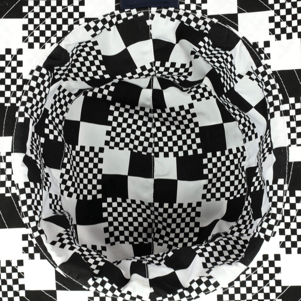 Hat and Mask Set Limited Edition Distorted Damier Polyester Blend
