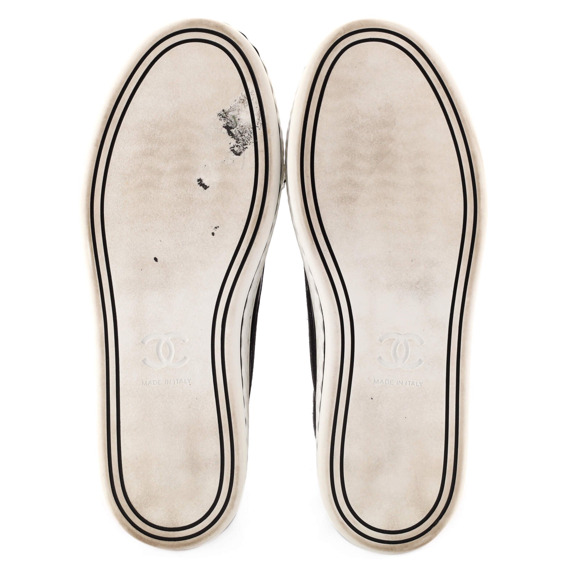 Women's CC Cap Toe High-Top Sneakers Canvas and Leather