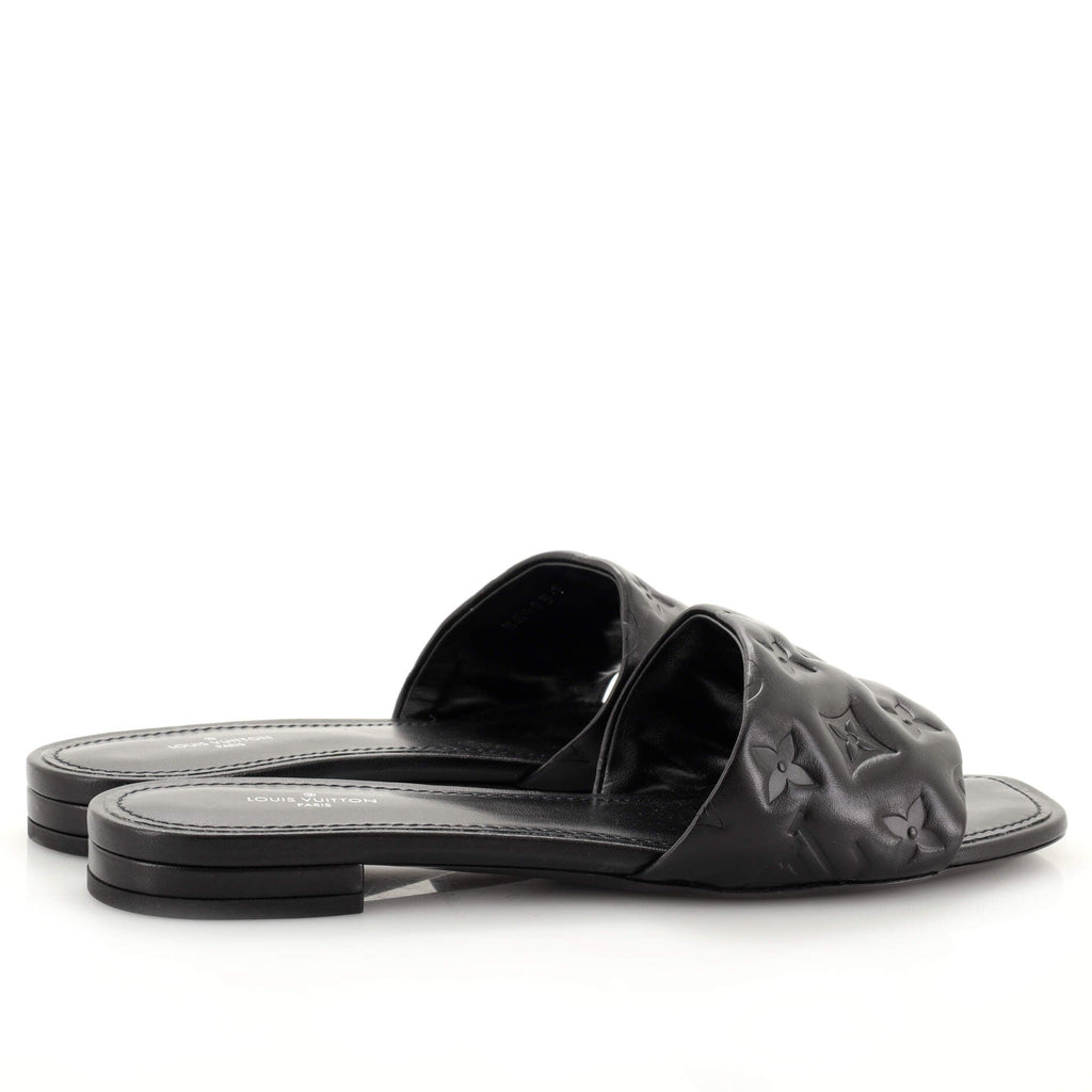 Women's Revival Mule Sandals Monogram Embossed Leather