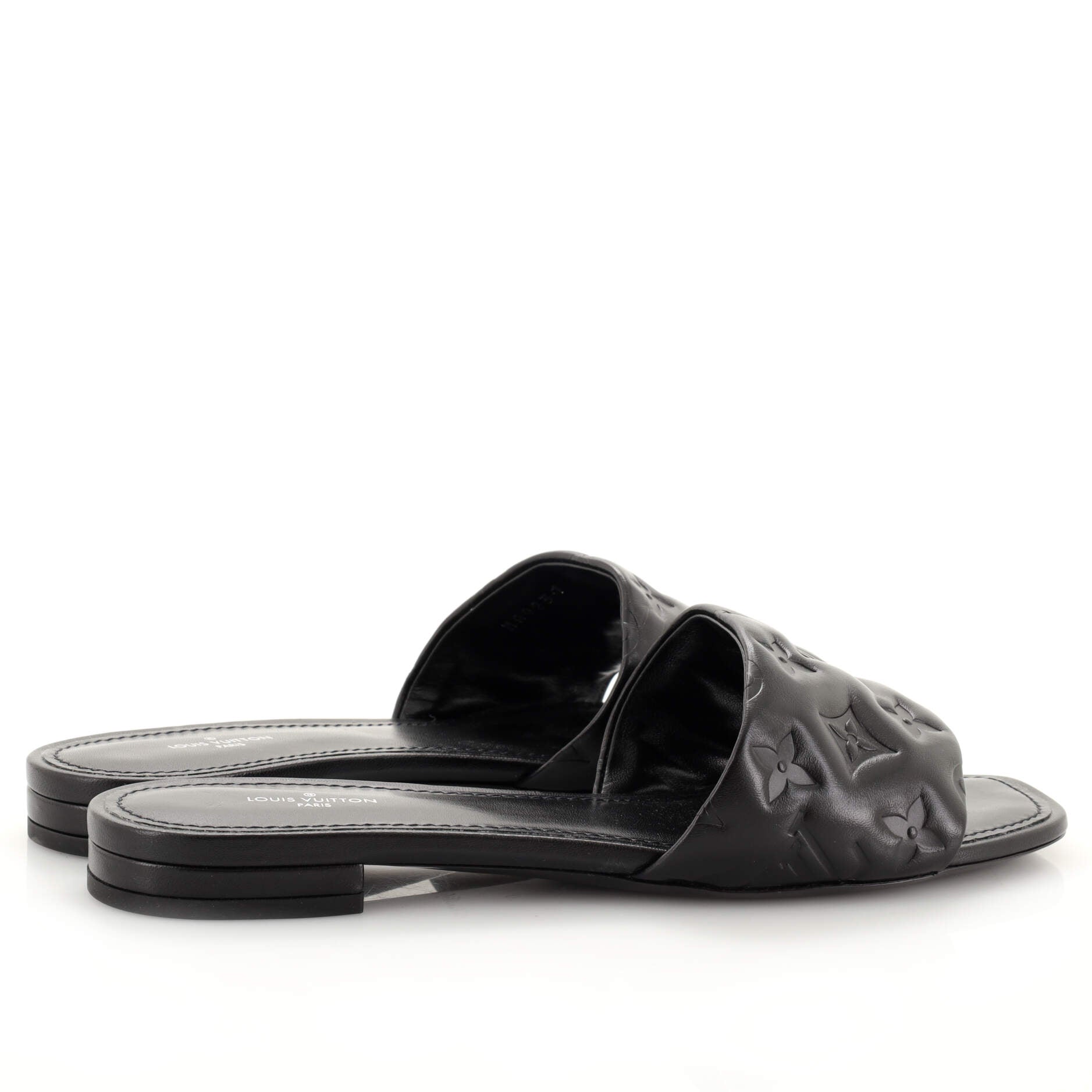 Women's Revival Mule Sandals Monogram Embossed Leather