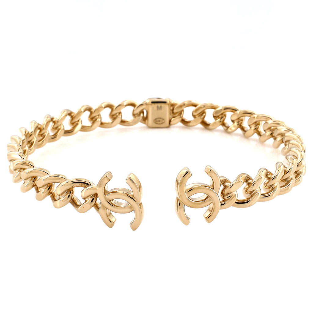 CC Chain Link Choker Necklace Metal