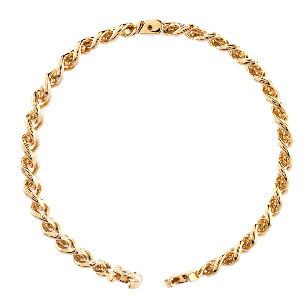 CC Chain Link Choker Necklace Metal