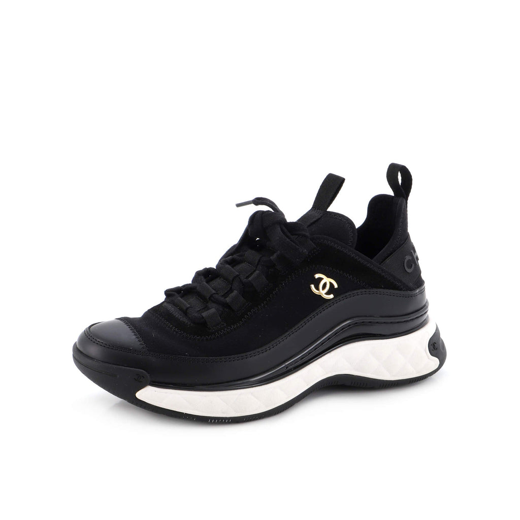 Women's CC Cap Toe Logo Sneakers Suede and Mixed Fibers