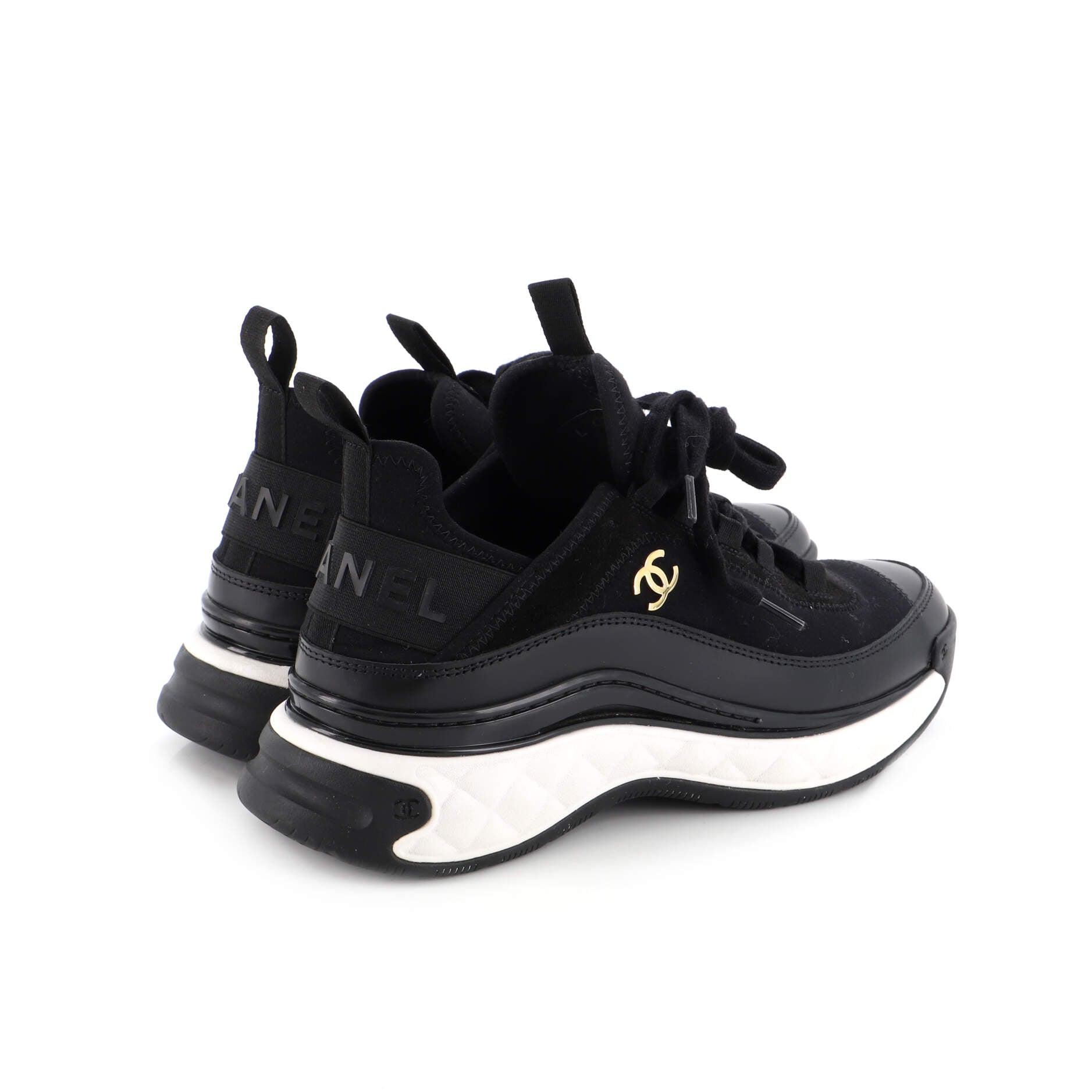 Women's CC Cap Toe Logo Sneakers Suede and Mixed Fibers