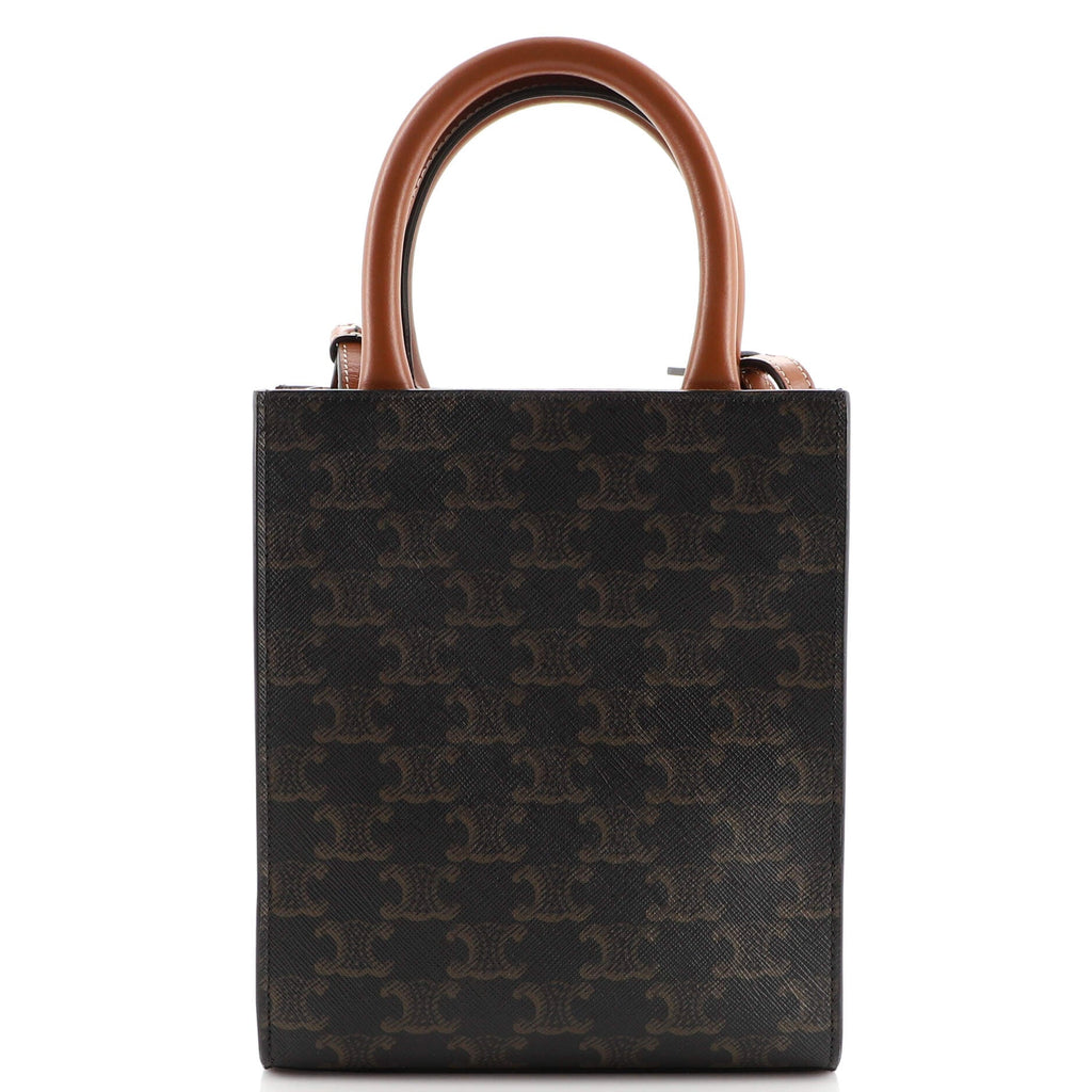Vertical Cabas Tote Triomphe Coated Canvas Mini