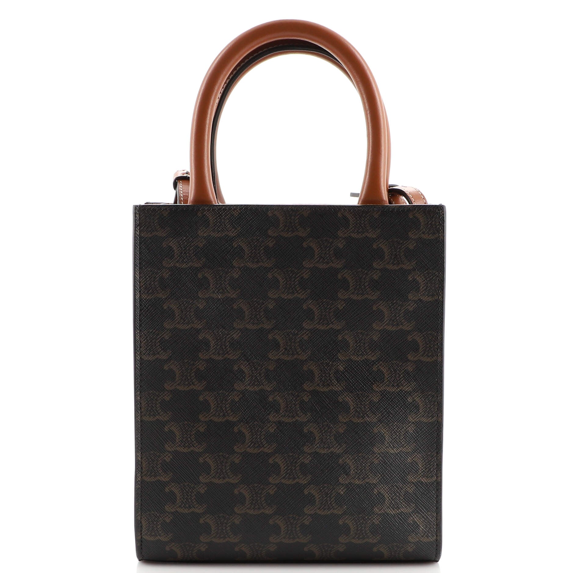 Vertical Cabas Tote Triomphe Coated Canvas Mini