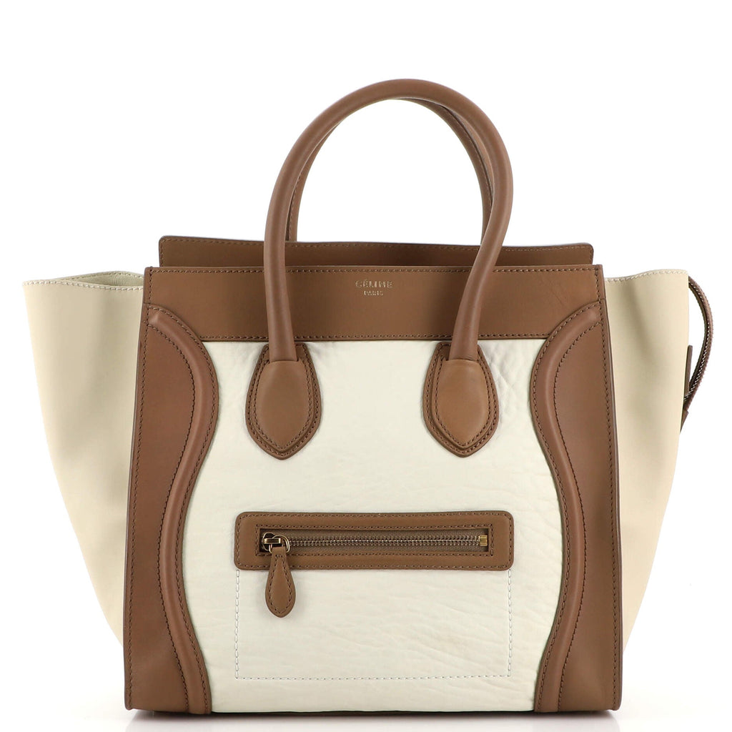 Tricolor Luggage Bag Leather Mini
