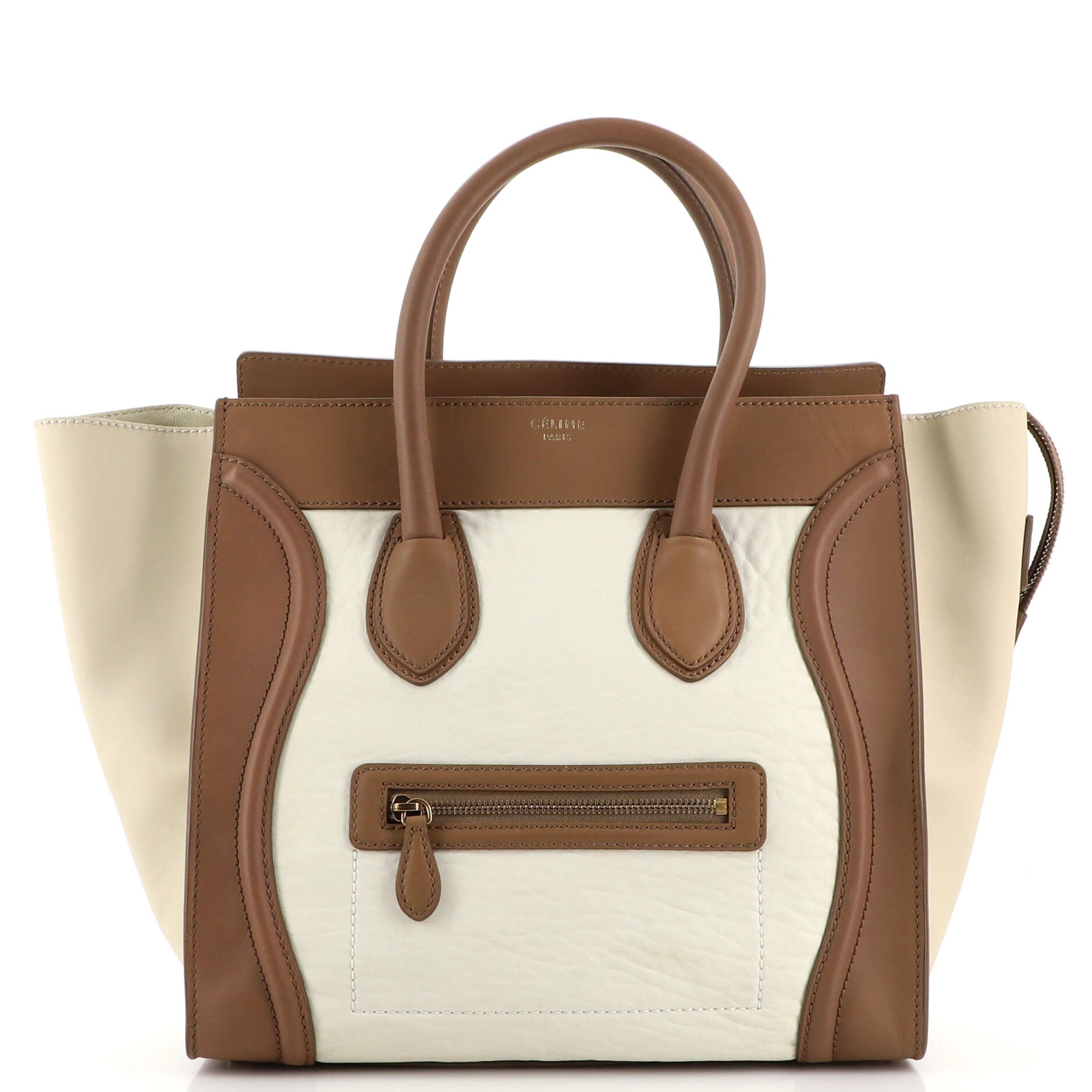 Tricolor Luggage Bag Leather Mini