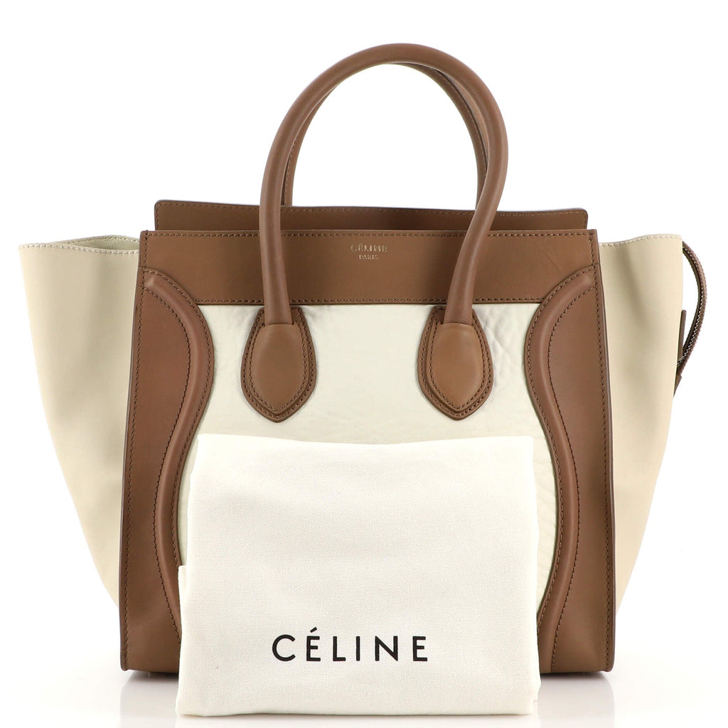 Tricolor Luggage Bag Leather Mini