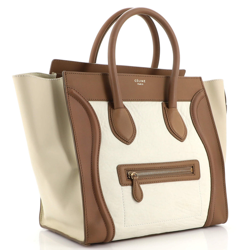 Tricolor Luggage Bag Leather Mini