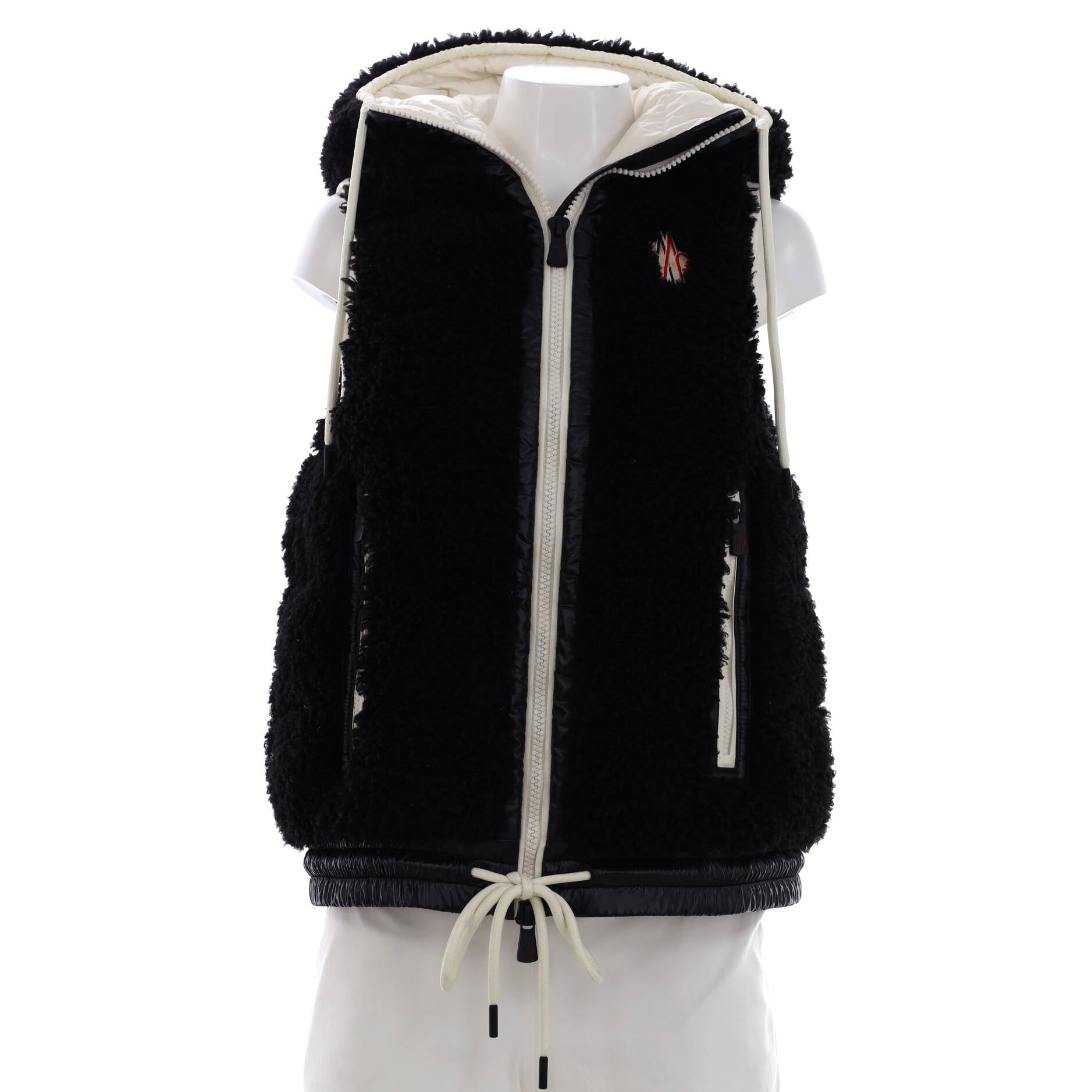 Women's Grenoble Hooded Vest Quilted Teddy Fleece with Down