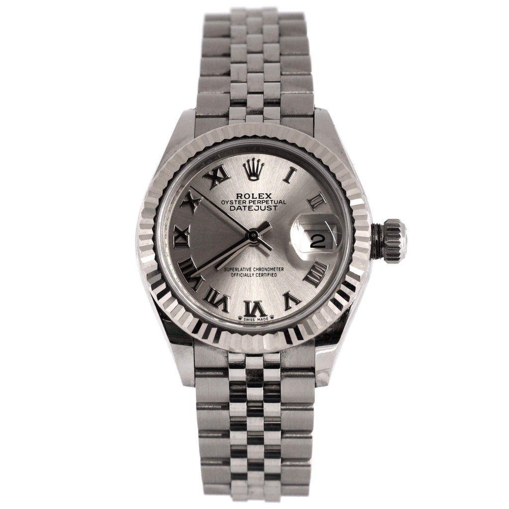 Oyster Perpetual Datejust Automatic Watch Stainless Steel and White Gold 28