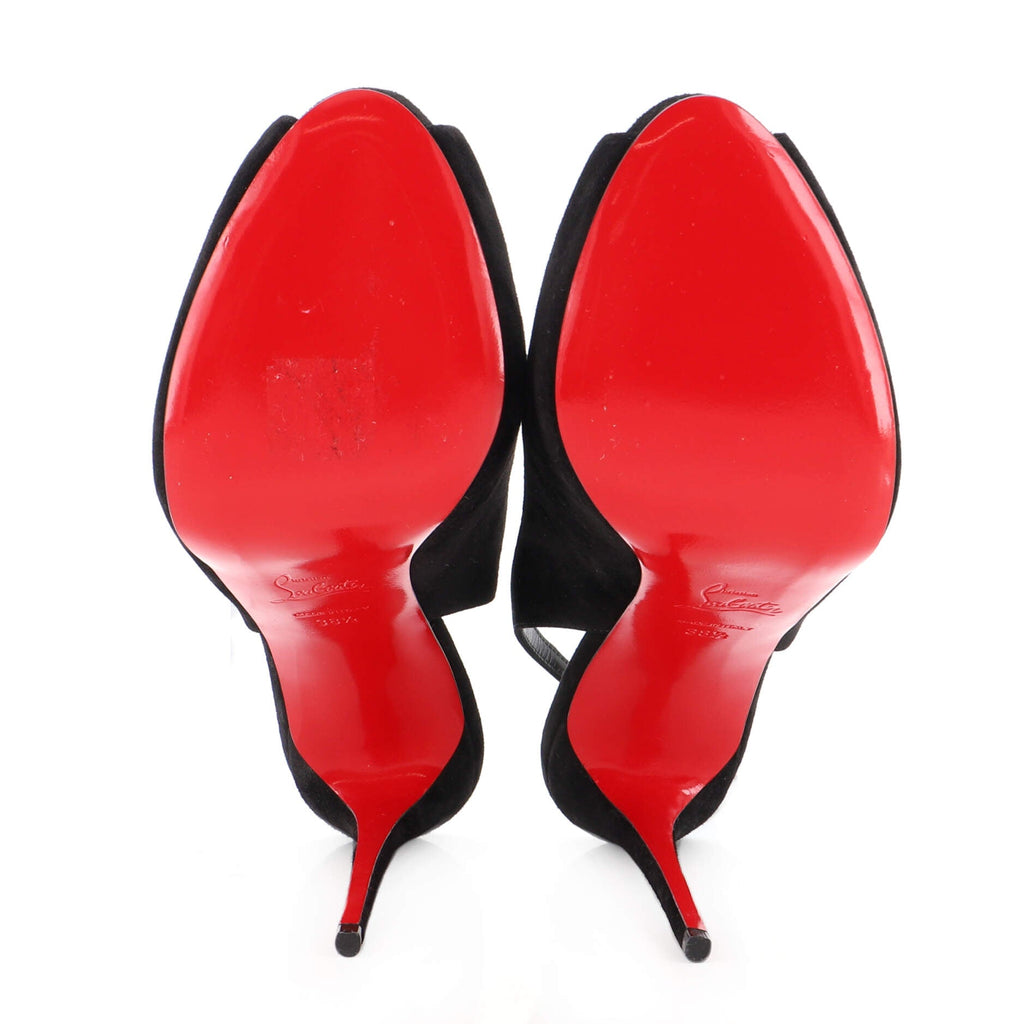 Women's Lace Up NVP Peep Toe Pumps Suede 120