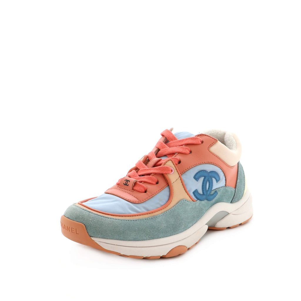 Women's CC Low-Top Sneakers Suede and Fabric