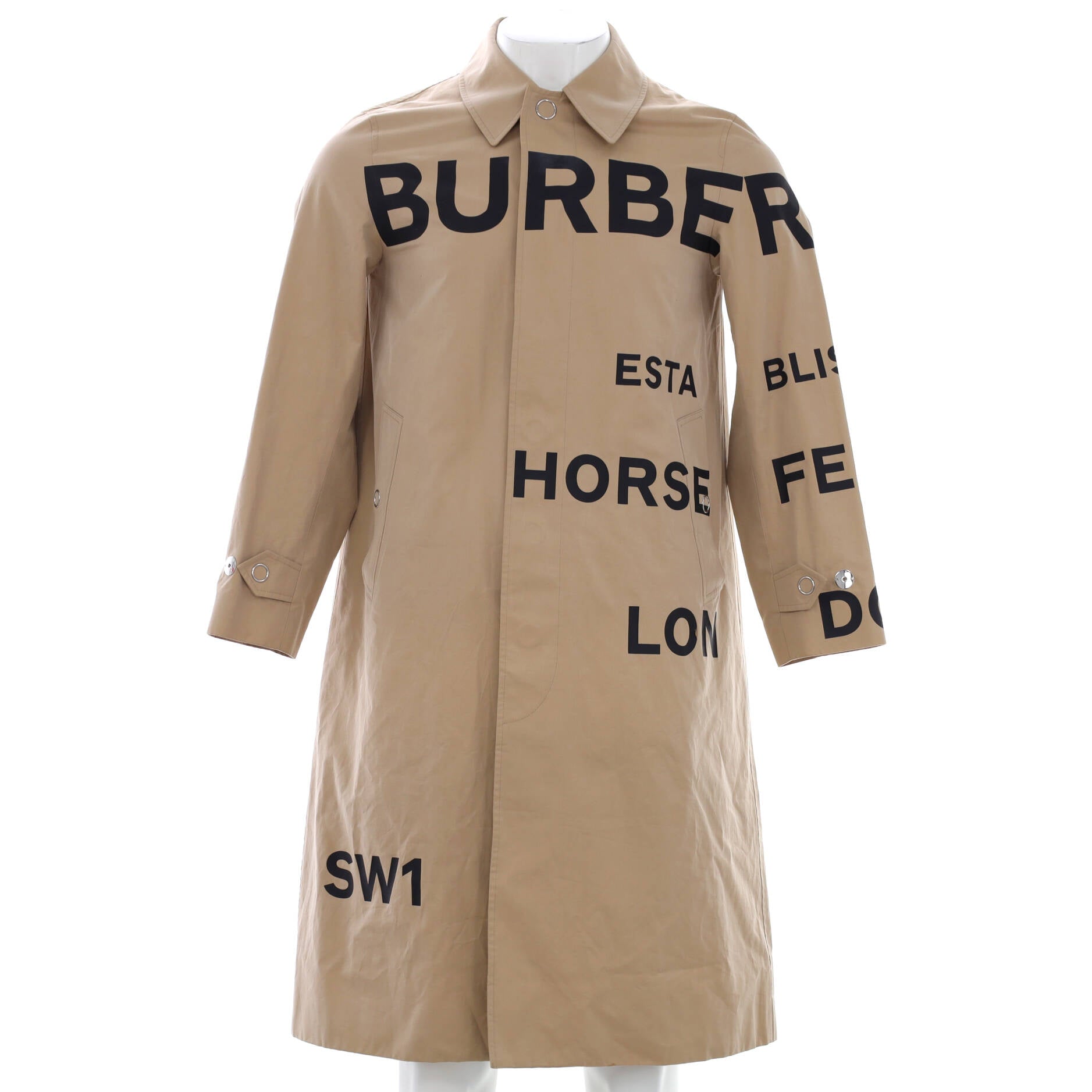 Men's Horseferry Print Car Coat Cotton